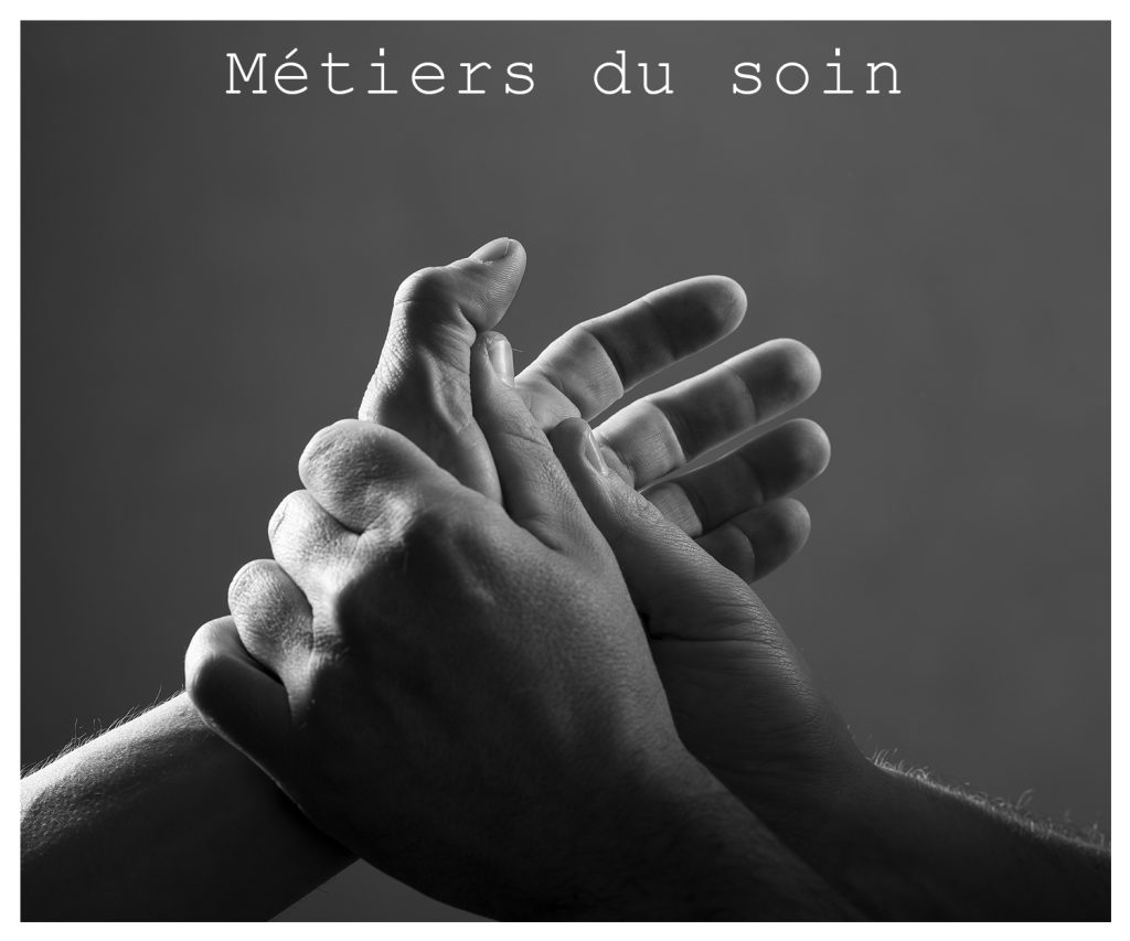 Photographie de massage en studio. Sasha Carré et Ludovic Wautier, masseurs aux Vans.