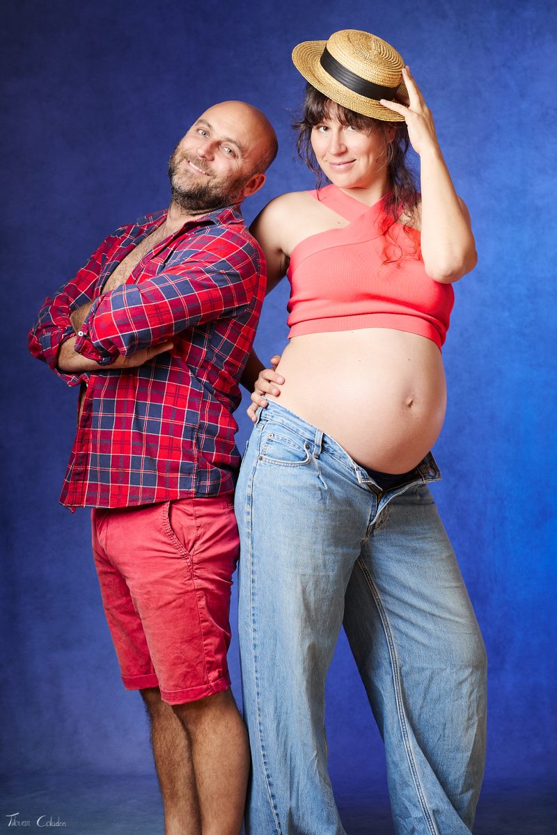 Photo de grossesse, modèle: Lisa et Thibault. Séance du 22 Mai 2026 au studio de Villefort, Lozère.