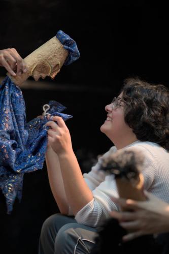 Photo du stage de bunraku organisé par le Pôle Théâtre et Marionnette à Avignon.